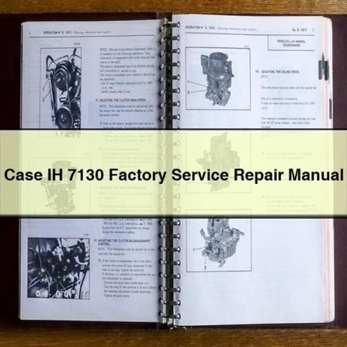 Manual de reparación del servicio de fábrica Case IH 7130 Descargar PDF