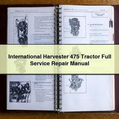 Manual de reparación de servicio completo del tractor International Harvester 475