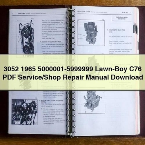 Lawn-Boy C76 Service and Shop Repair Manual PDF