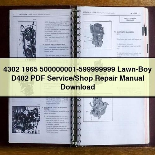 4302 1965 500000001-599999999 Lawn-Boy D402 PDF Manual de reparación de servicio/taller Descargar