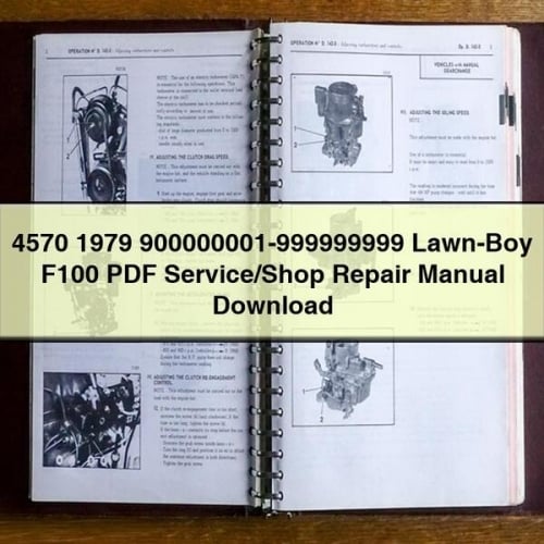 4570 1979 900000001-999999999 Lawn-Boy F100 PDF Manual de reparación de servicio/taller Descargar