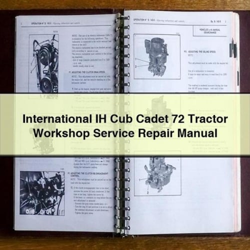 IH Cub Cadet 72 Tractor Service Manual (PDF)