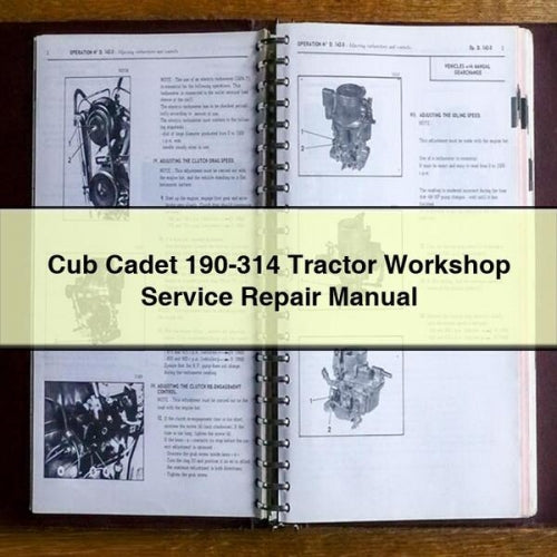 Cub Cadet 190-314 Manuel de réparation du service d'atelier de tracteur PDF Télécharger