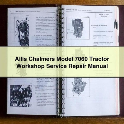 Manual de reparación de servicio de taller de tractor Allis Chalmers modelo 7060