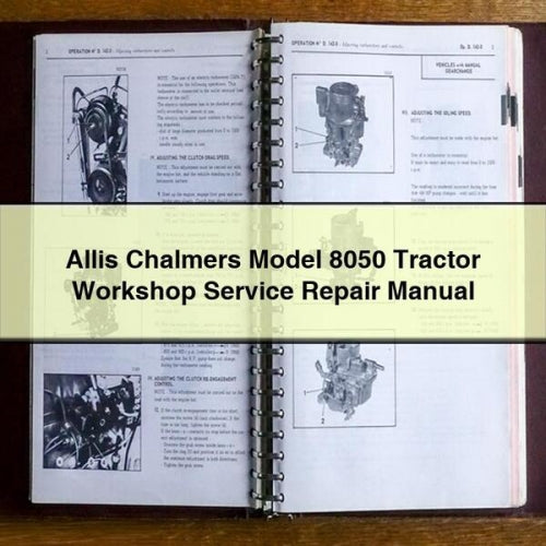 Manual de reparación de servicio de taller de tractor Allis Chalmers modelo 8050