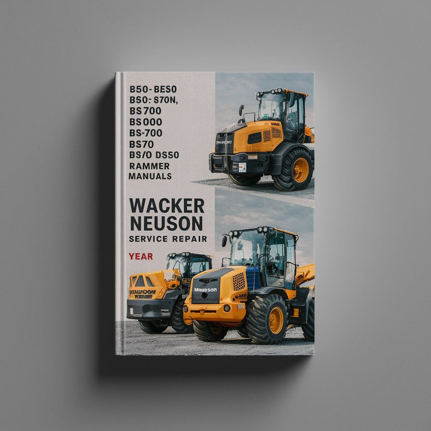 Wacker Neuson BS50 BS60 BS70 BS500 BS600 BS700 BS65 BS650 DS70 DS720 Rammer Service Manual PDF Download