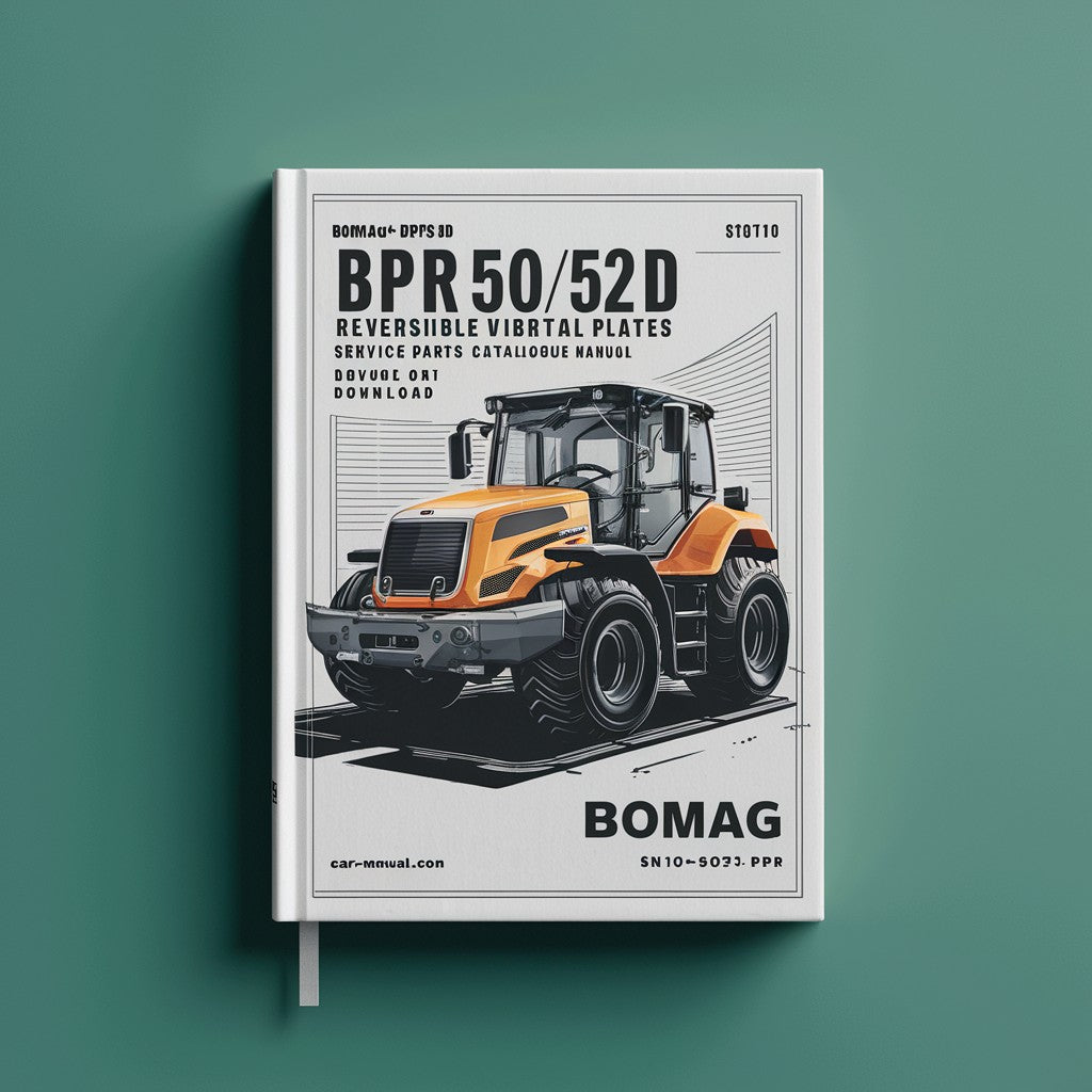 Bomag BPR50/52D Reversible VIBRATORY PLATES Service Parts Catalogue Manual Instant Download SN101690210101-101690211040 PDF