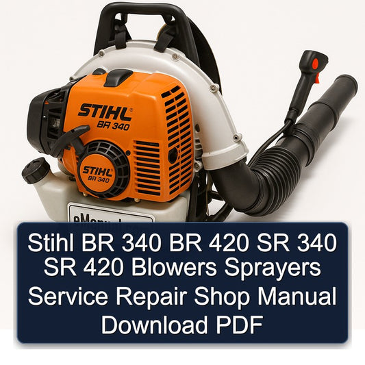 Stihl BR 340 420 SR Blowers Sprayers Shop Service Repair Workshop Manual