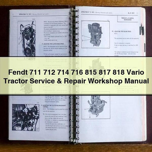 Fendt 711 712 714 716 815 817 818 Vario Tractor Service Repair Workshop Manual