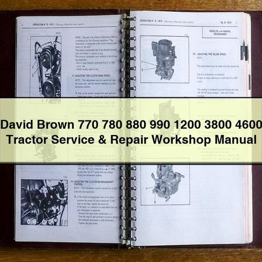 David Brown 770 780 880 990 1200 3800 4600 Tractor Service Repair Workshop Manual