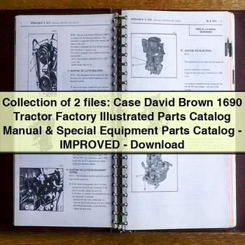 Case David Brown 1690 Tractor Illustrated Special Equipment Parts Catalog PDF