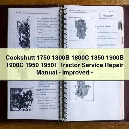 1950 Cockshutt 1750 1800B 1800C 1850 1900B 1900C 1950T Tractor - Improved Service Repair Workshop Manual