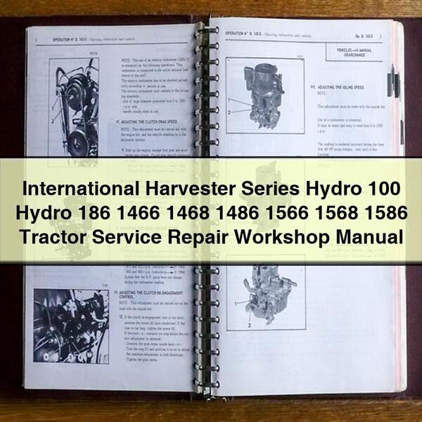 International Harvester Hydro 100, 186, 1466, 1468, 1486, 1566, 1568, 1586 Tractor Service Repair Manual (PDF)