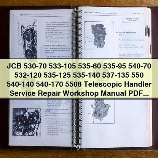 JCB 530-70 533-105 535-60 535-95 540-70 532-120 535-125 535-140 537-135 550 540-140 540-170 5508 Telescopic Handler Service Repair Workshop Manual PDF Download