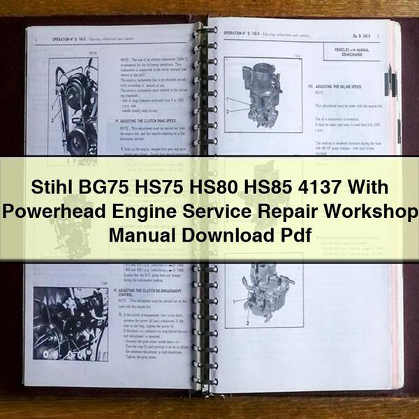 Stihl BG75 HS75 HS80 HS85 4137 With Powerhead Engine Service Repair Workshop Manual Download Pdf