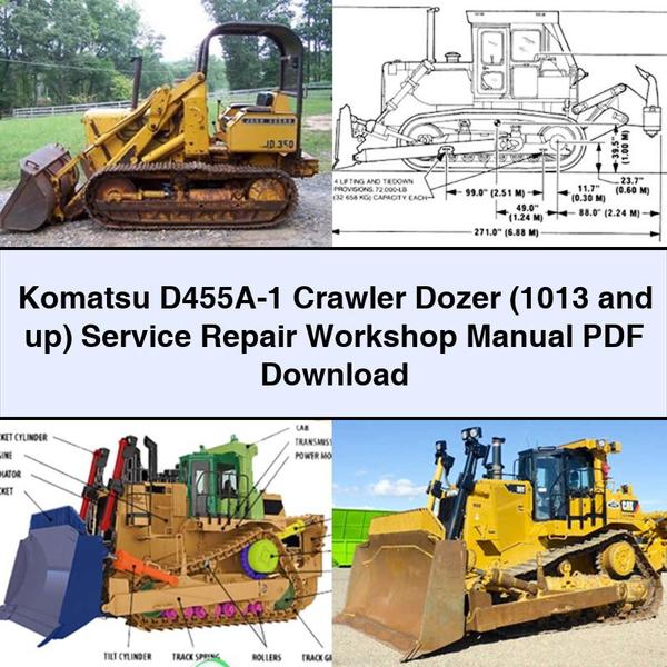 Komatsu D455A-1 Crawler Dozer (1013 et plus) Manuel d'atelier de réparation de service PDF Télécharger