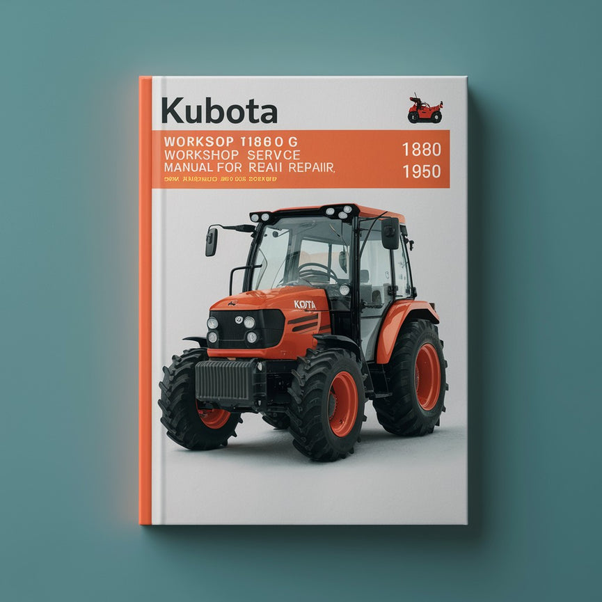 Kubota TG 1860 G Manuel d'entretien d'atelier pour réparation PDF Download