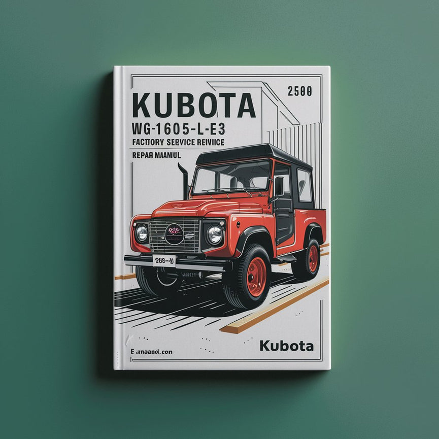 Kubota WG1605-L-E3 Engine Factory Service Repair Manual