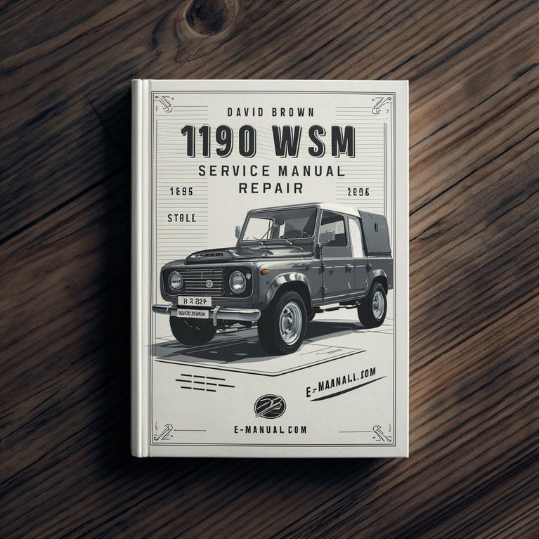 David Brown 1190 WSM Service Manual Réparation Télécharger le PDF