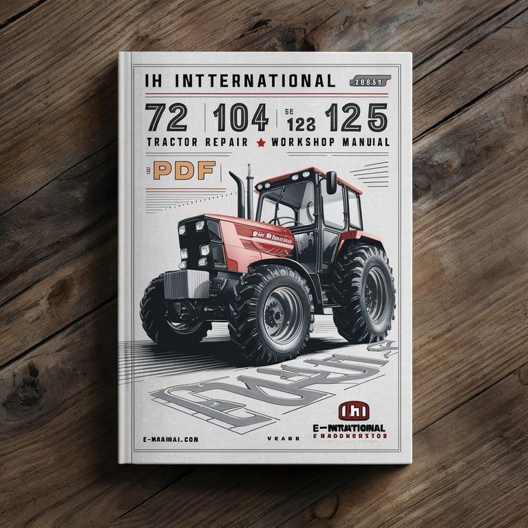 IH International Cub Cadet 72 104 105 124 125 Manual de taller de reparación de servicio de tractor Descargar Pdf