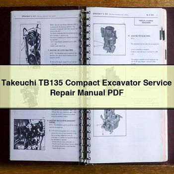 Takeuchi TB135 Compact Excavator Service Repair Manual
