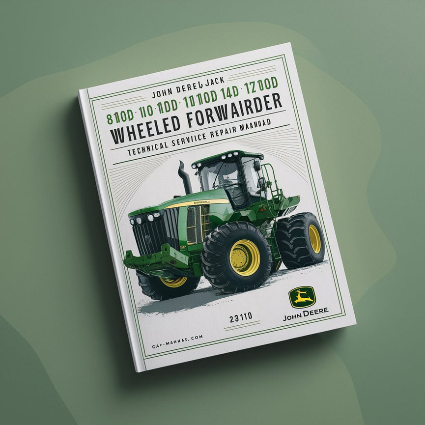 Manual de reparación del servicio técnico del autocargador sobre ruedas John Deere/TIMBERJACK 810D 1010D 1110D 1410D 1710D (tm2123)