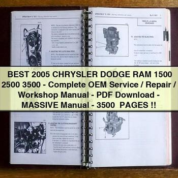 Best 2005 CHRYSLER DODGE RAM 1500 2500 3500-Complete OEM Service/Repair/Workshop Manual-PDF -MASSIVE Manual-3500+ PAGES