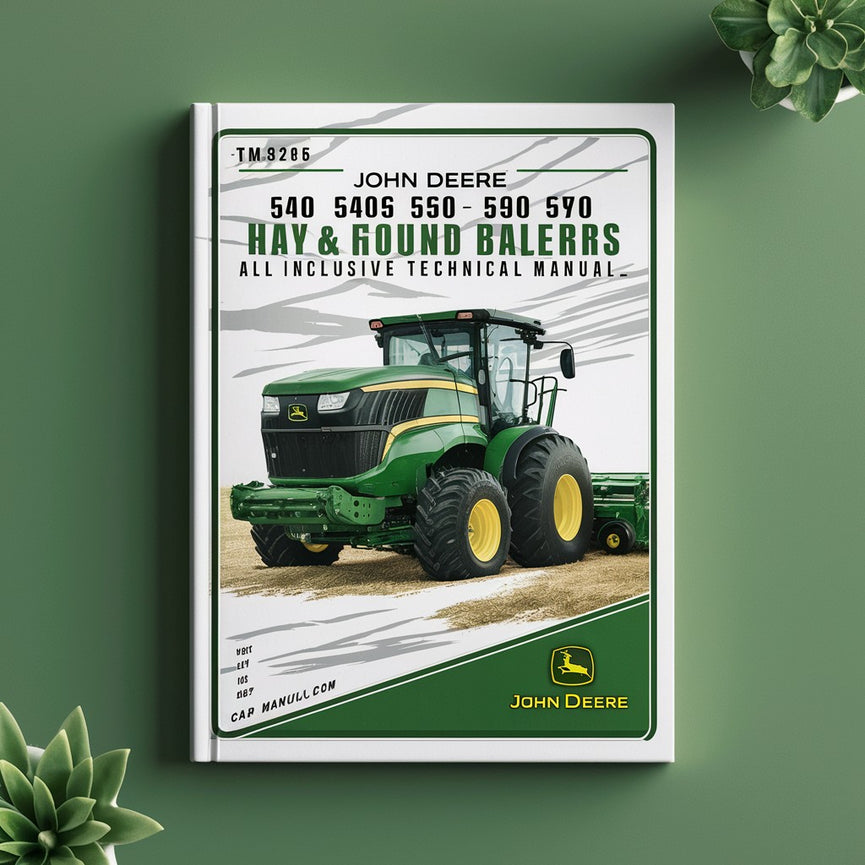 John Deere 540 545 550 570 580 590 Rotoempacadoras de heno y forraje Manual técnico todo incluido (tm3265) Descargar PDF