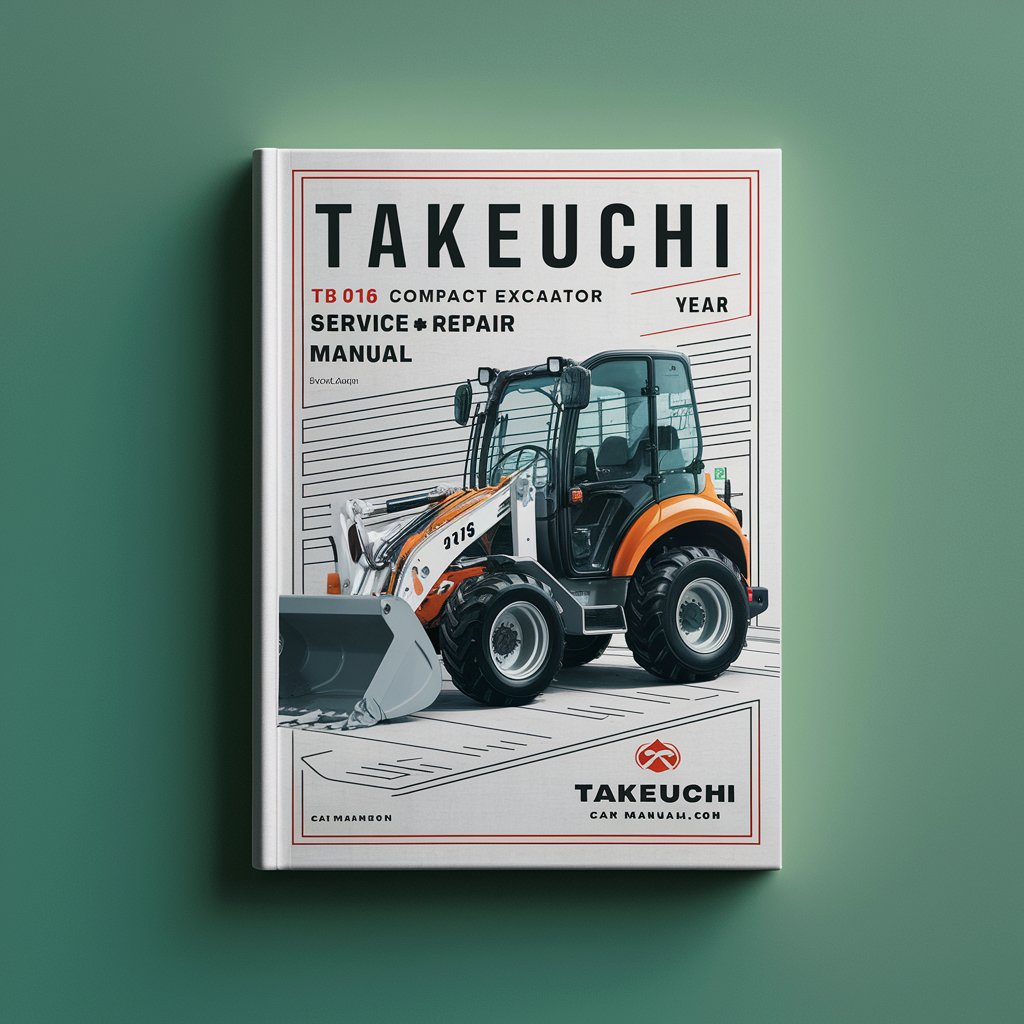 Takeuchi Tb016 Compact Excavator Service Repair Manual