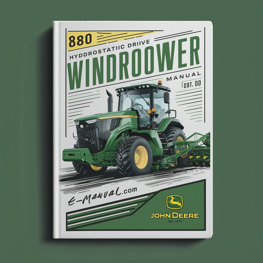 Manual técnico de la hileradora con accionamiento hidrostático John Deere 880 Descargar PDF