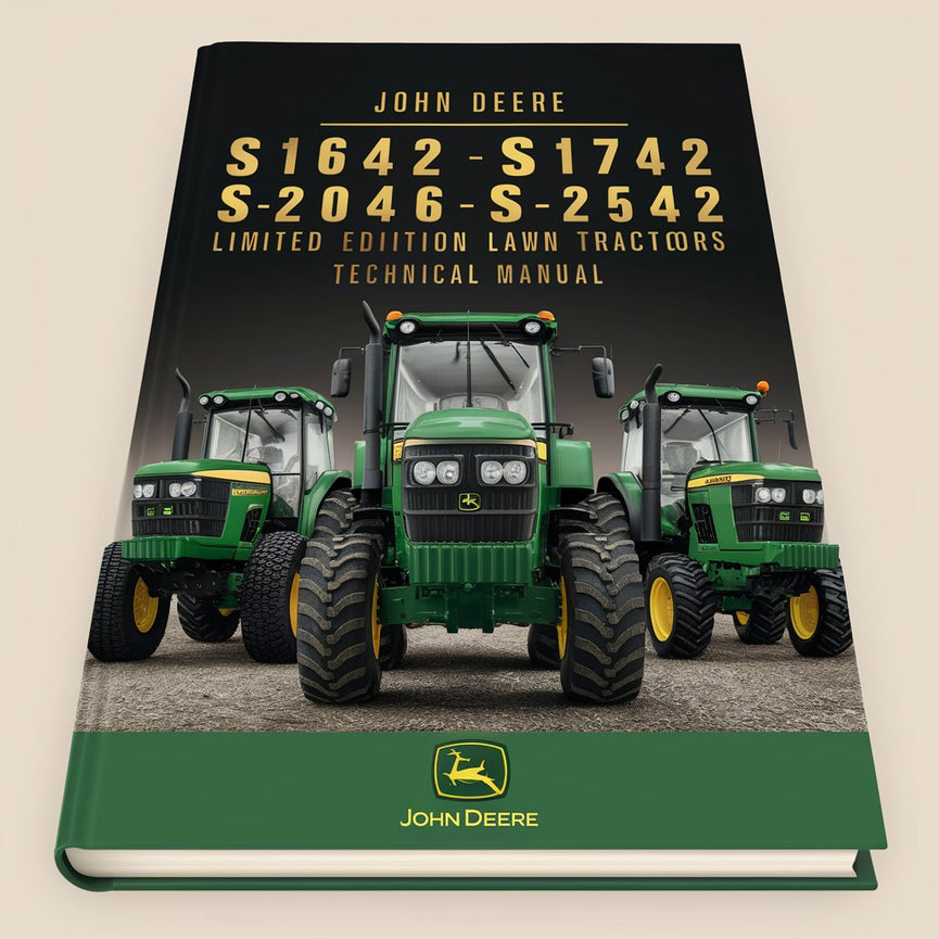 John Deere S1642 S1742 S2046 S2546 Manual técnico de tractores cortacésped Scotts de edición limitada Descargar PDF