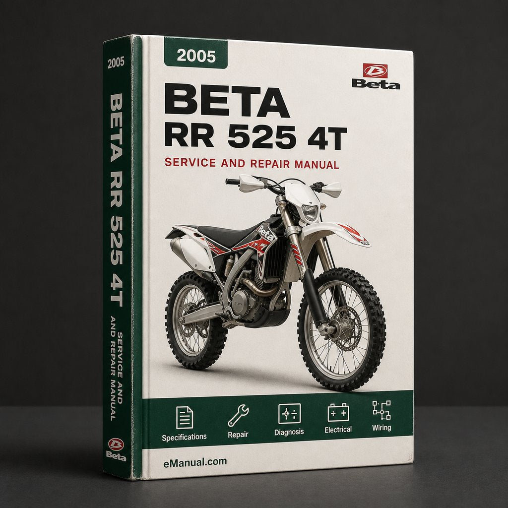 Beta RR 525 4T 2005 2006 2007 2008 Workshop Service Repair Manual