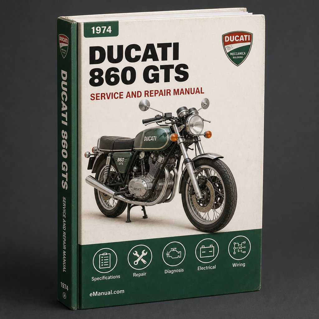 Ducati 860 Gts 1974-1978 Factory Service Manual Repair