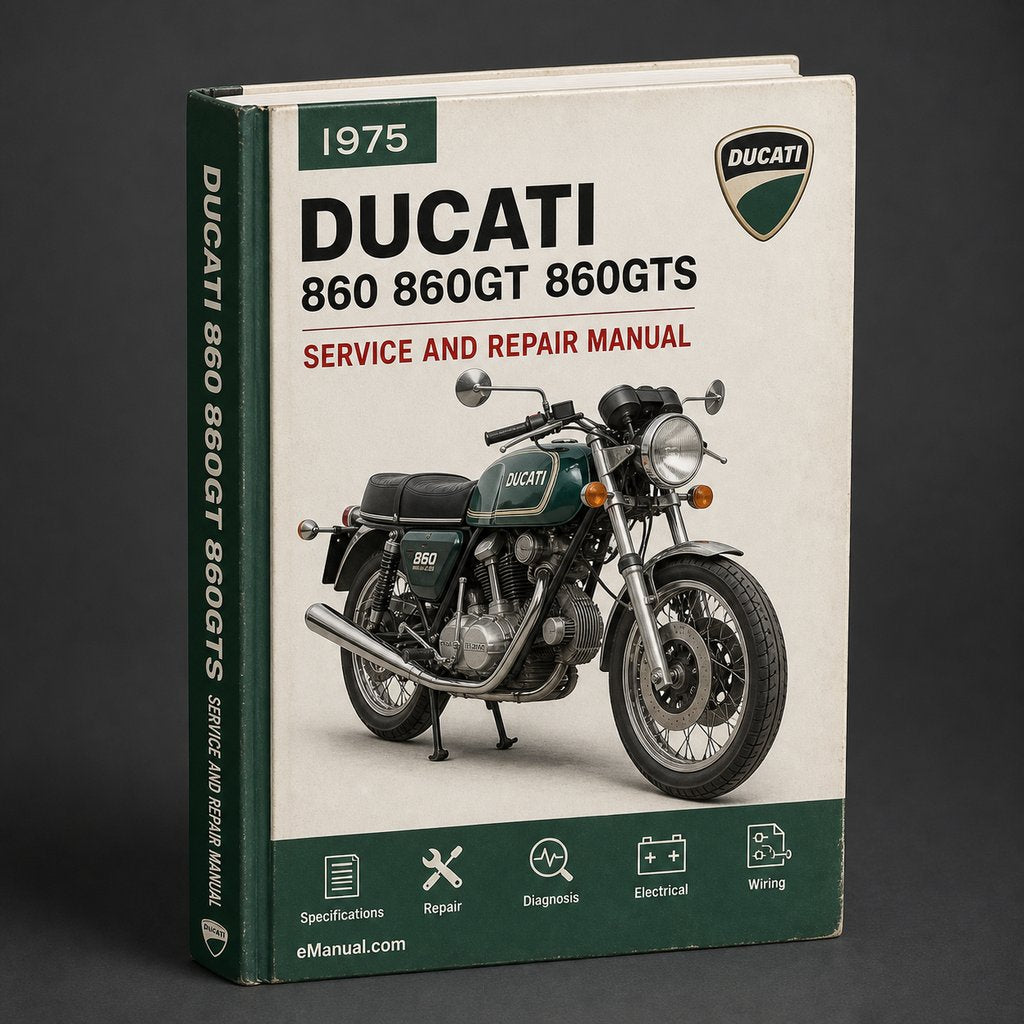 Ducati 860 860GT 860GTS 1975 1976 Factory Service Repair Manual