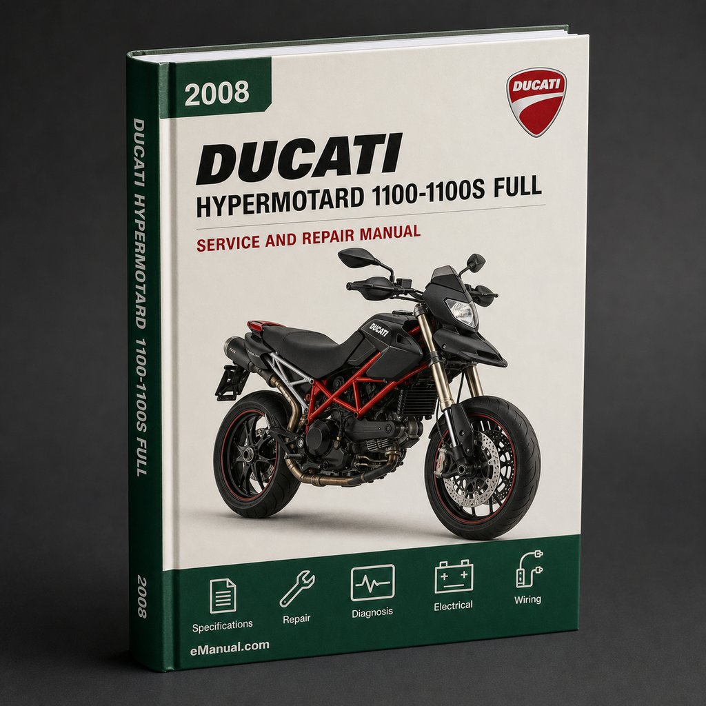 Ducati HyperMotard 1100-1100S 2008 2009 2010 Full Service Repair Manual