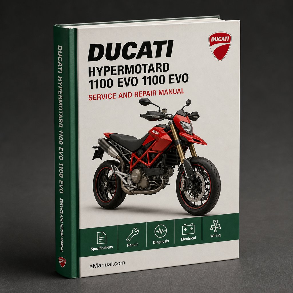 Ducati Hypermotard 1100 EVO & 1100 EVO ABS Owners Parts & Complete Workshop Service Repair Manual (3 Manual Set)