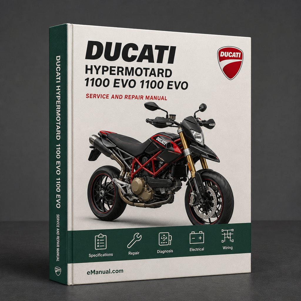 Ducati Hypermotard 1100 EVO & 1100 EVO ABS Motorcycle Complete Workshop Service Repair Manual