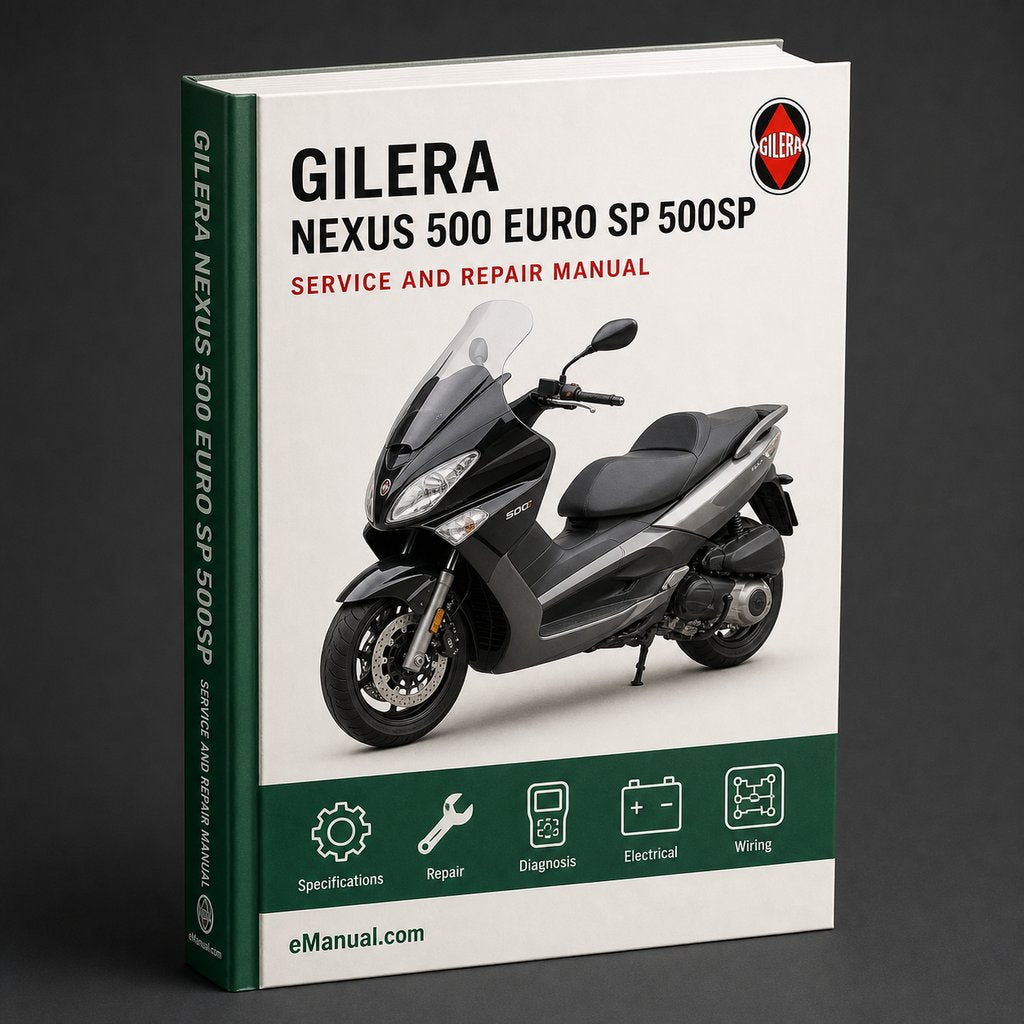GILERA NEXUS 500 EURO 3 SP 500SP MK2 MKII Workshop Manual PDF Download