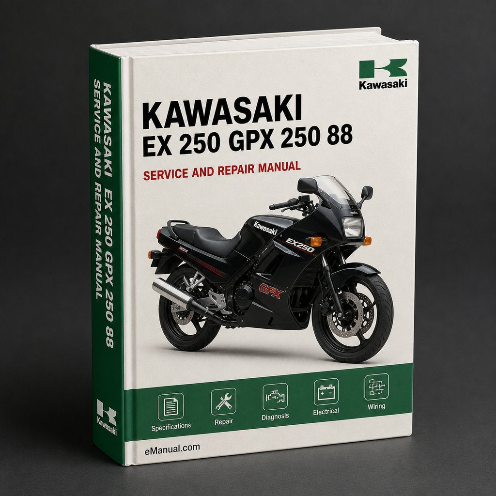 Kawasaki EX 250 GPX 250 88 Service Repair Manual Supl