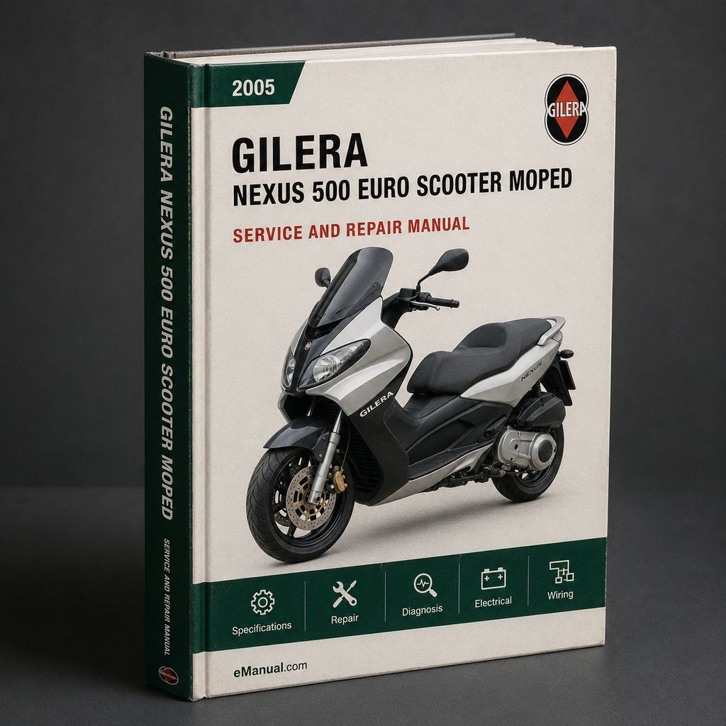 Gilera Nexus 500 Euro 3 Scooter Moped 2005 Service Repair Manual PDF Download
