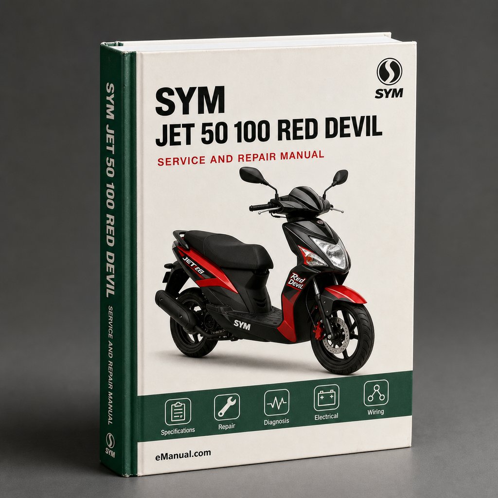 SYM JET 50 100 RED DEVIL Scooter Service Repair PDF Manual Download