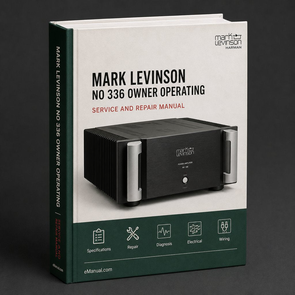 Mark Levinson no 336 Original Owner Operating Manual PDF Download