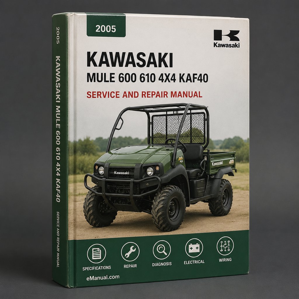 Kawasaki Mule 600 / 610 4x4 2005 KAF40 Service Repair Manual PDF Download