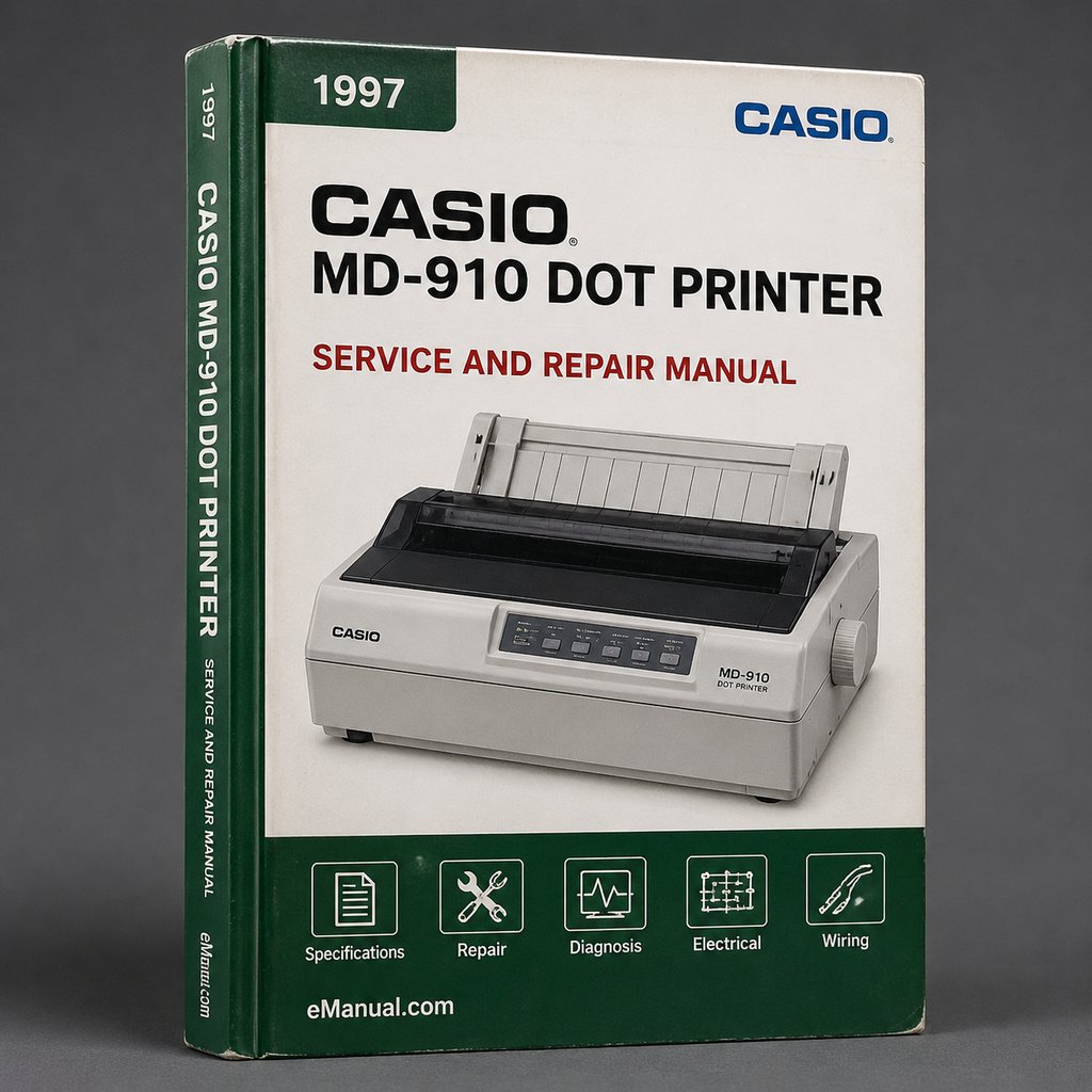 CASIO MD-910 DOT PRINTER 1997 Repair Manual PDF Download