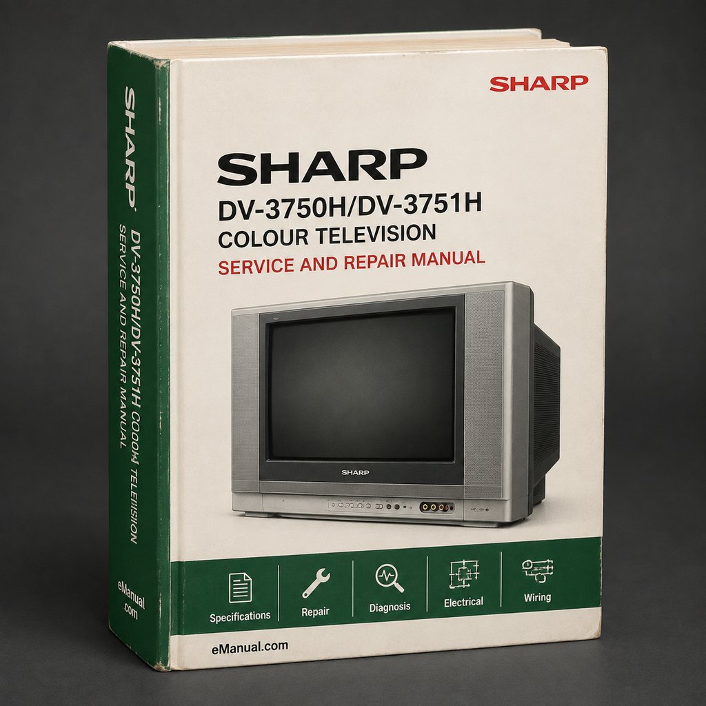 SHARP DV-3750H/DV-3751H COLOUR TELEVISION Repair Manual PDF Download