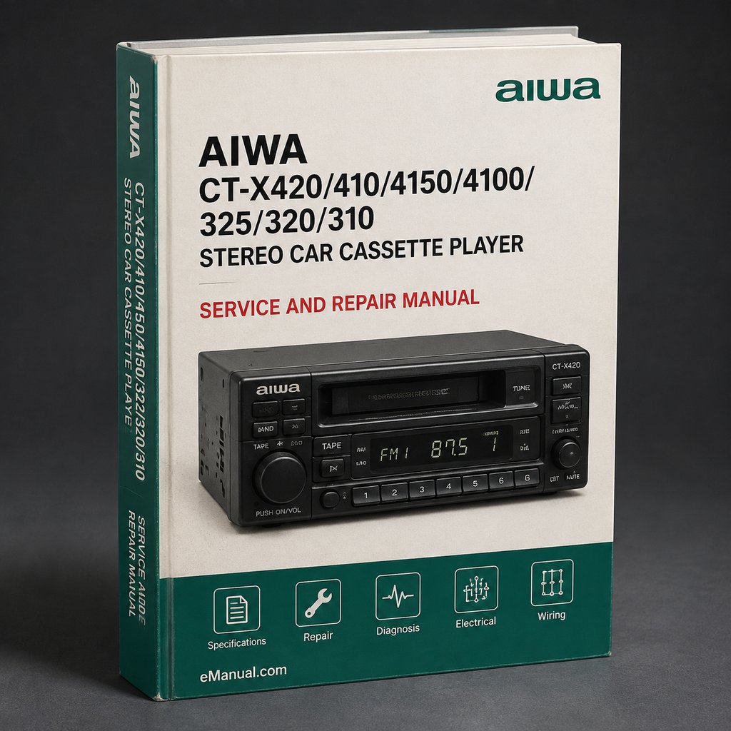 AIWA CT-X420/410/4150/4100/325/320/310 Stereo CAR CASSETTE Player Repair Manual PDF Download