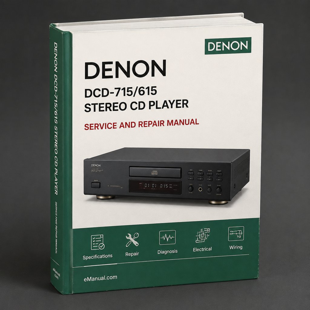 Service Manual DENON DCD-715/615 Stereo CD Player PDF Download