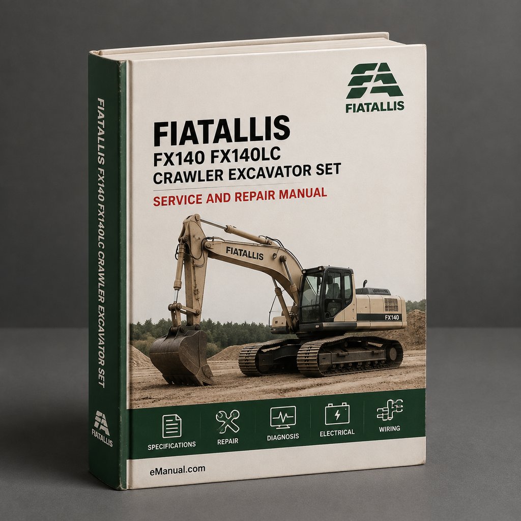 FiatAllis FX140 FX140LC Crawler Excavator Manual Set Parts Manual Service Repair Manual Operators Manual PDF Download