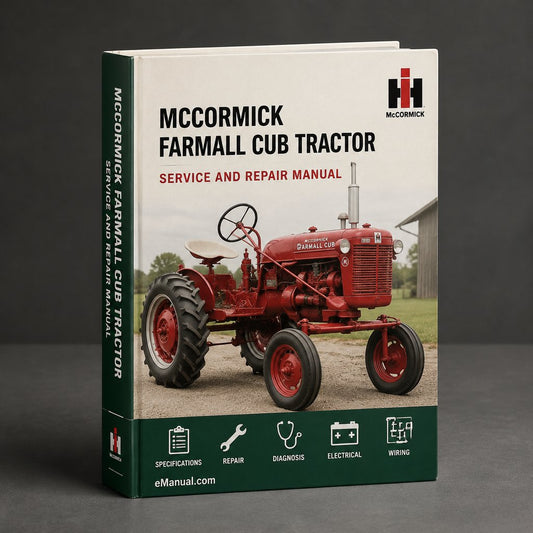 McCormick Farmall Cub Tractor Operator Maintenance Manual PDF Download
