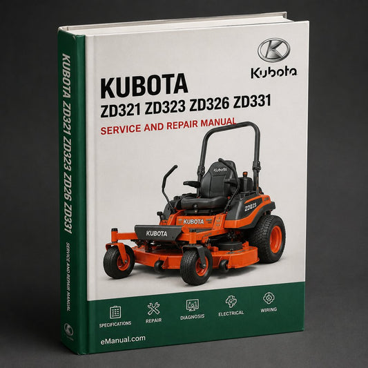 Kubota Zd321 Zd323 Zd326 Zd331 Factory Service Manual